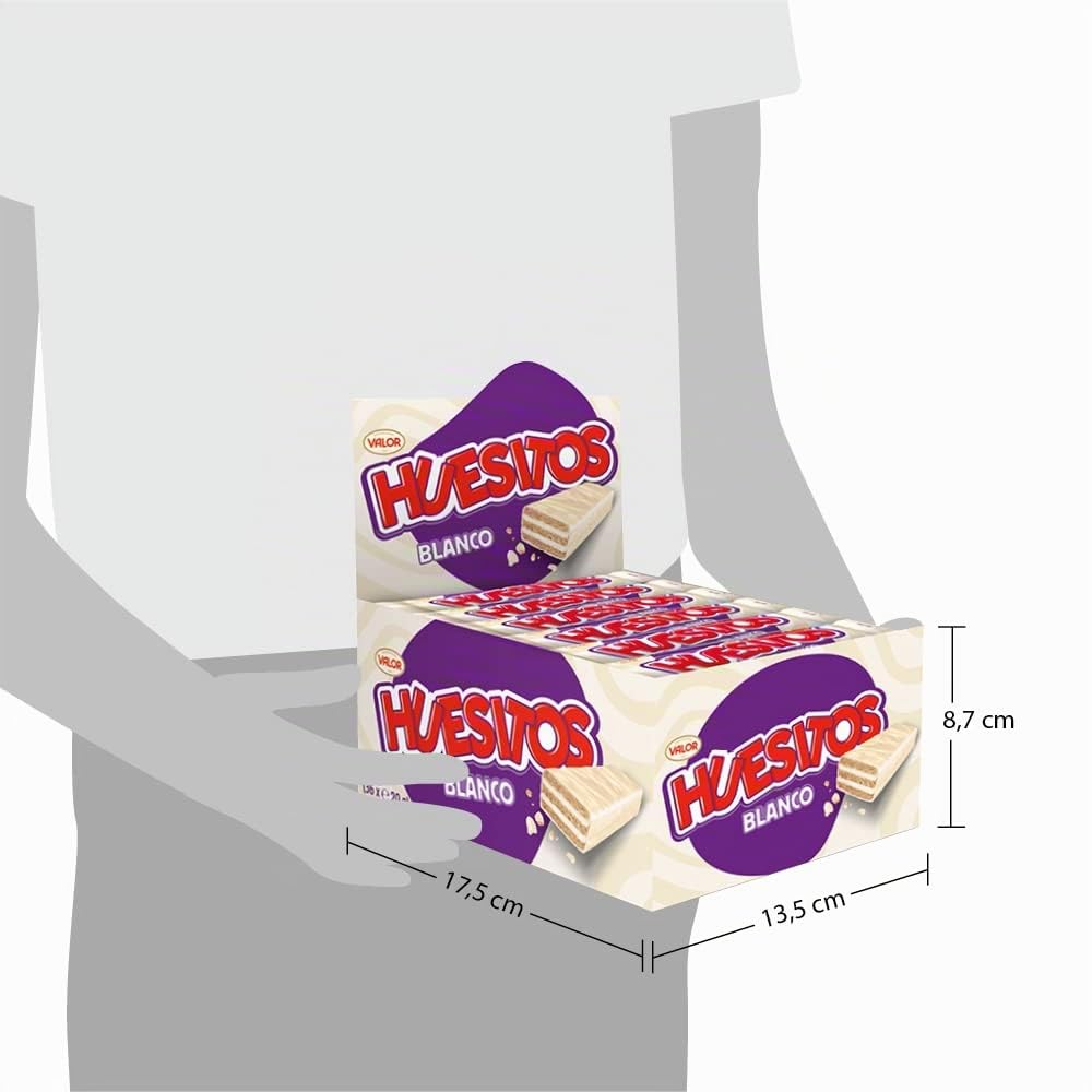 Huesitos - Barritas de Barquillo con Chocolate Blanco 36 x 20g