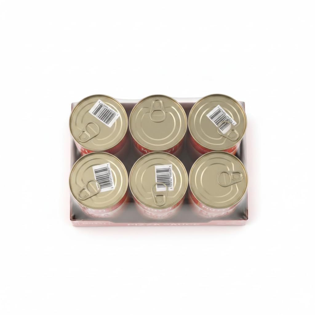 Salsa de Tomate para Pizza 100% Italiana de Parma - Pack de 6 Latas de 400g - Ingredientes Naturales - Sin Gluten - Sin Aditivos ni Conservantes - NEXU