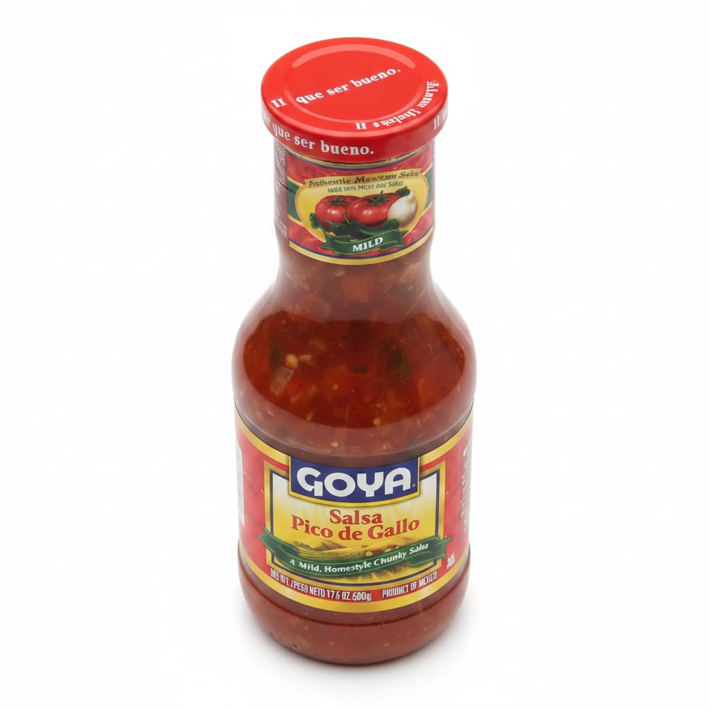 Salsa Pico de Gallo Suave - Auténtica Salsa Mexicana con Vegetales Frescos y Textura Troceada - Ideal para Tacos, Fajitas, Burritos y Nachos - Goya - Tarro 500g - NEXU