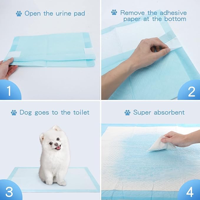 Empapadores para Perros 60x40 cm - 100 Unidades | Almohadillas de Adiestramiento Ultraabsorbentes | 5 Capas Antifugas, Secado Rápido | Ideal para Cachorros y Perros Mayores