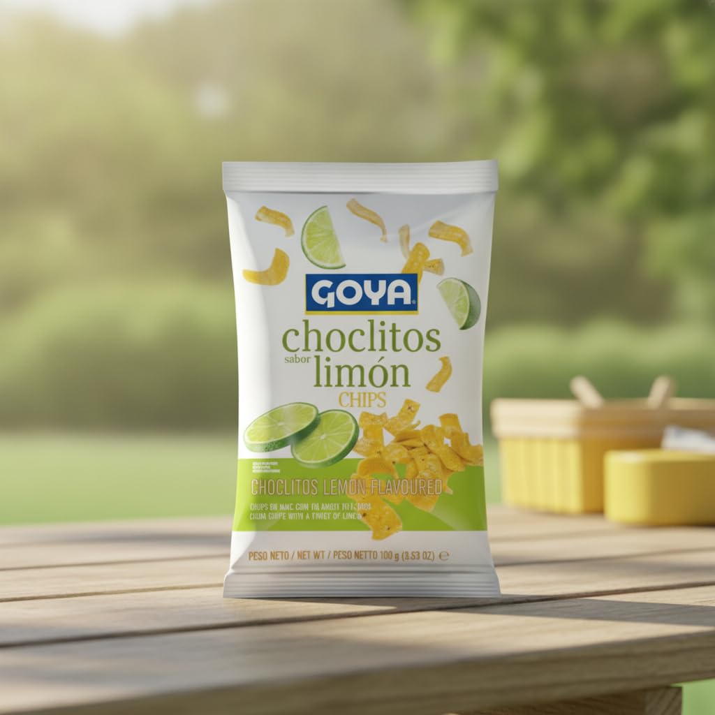 Choclitos Sabor Limón - Pack de 3uds de Chips de Maíz Crujientes con Lima - Snack Aperitivo - Tiras de Maíz Tostadas para Picoteo y Reuniones - 130g por Bolsa (650g Total) - NEXU