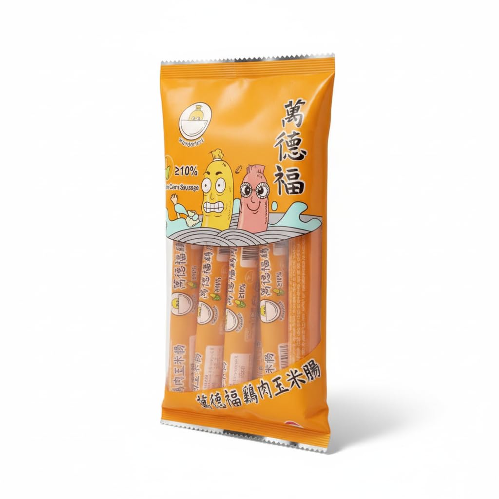 Salchichas de Pollo con Maíz Dulce - Pack Ahorro de Snacks Listos para Comer - Fuente de Proteína y Sabor Exclusivo - Formato Individual Ideal para Llevar (8 unidades aprox) - NEXU