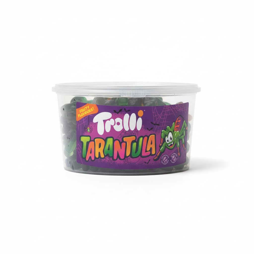 Tarantula - Gominolas con Forma de Araña de Sabores Frutales - Bote XXL 975g (75 Unidades), Golosinas para Halloween, Fiestas y Cumpleaños, Sin Gluten y Sin Lactosa - NEXU