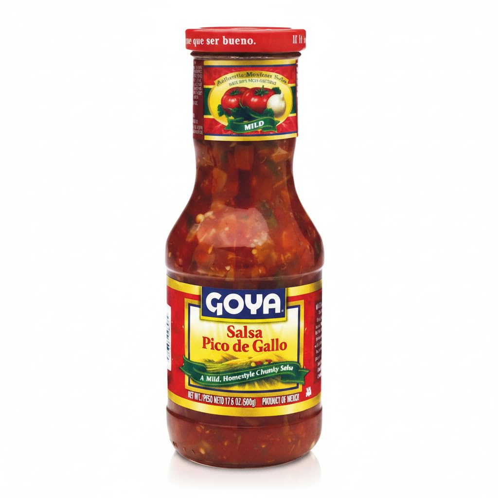 Salsa Pico de Gallo Suave - Auténtica Salsa Mexicana con Vegetales Frescos y Textura Troceada - Ideal para Tacos, Fajitas, Burritos y Nachos - Goya - Tarro 500g - NEXU