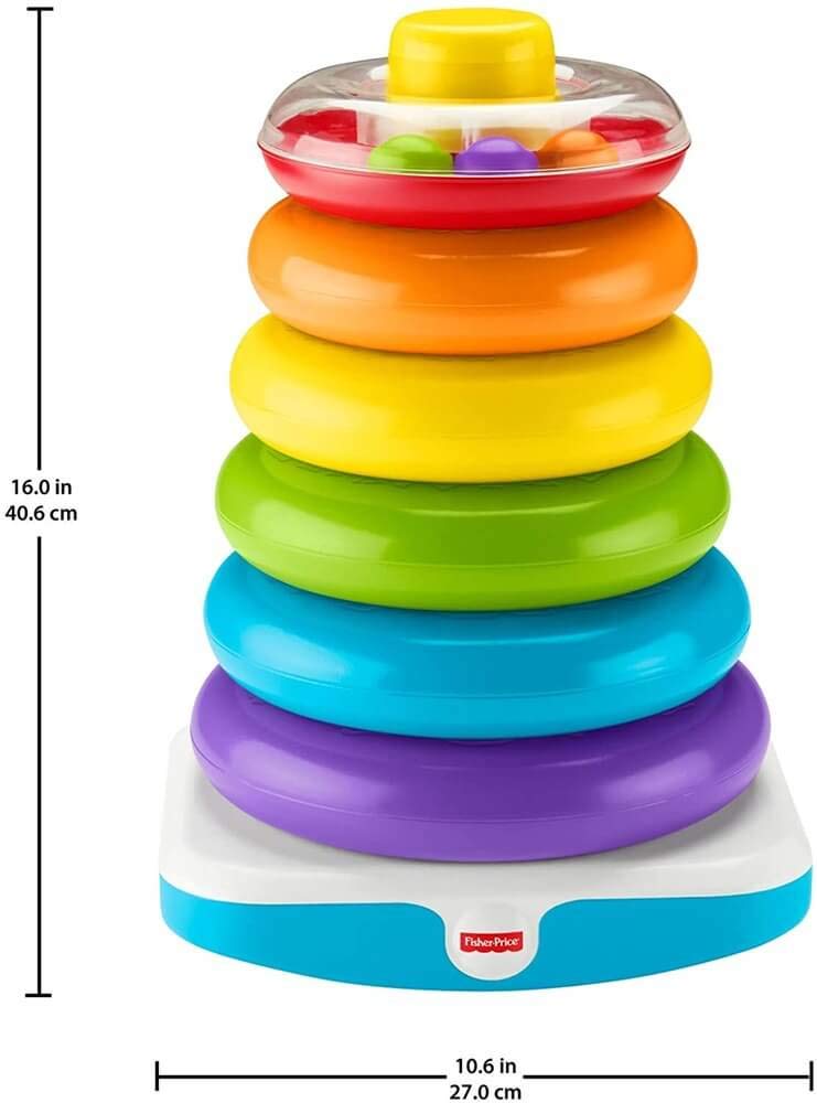 Fisher - Price pirámide balanceante Gigante, +6 Meses (Mattel GJW15)