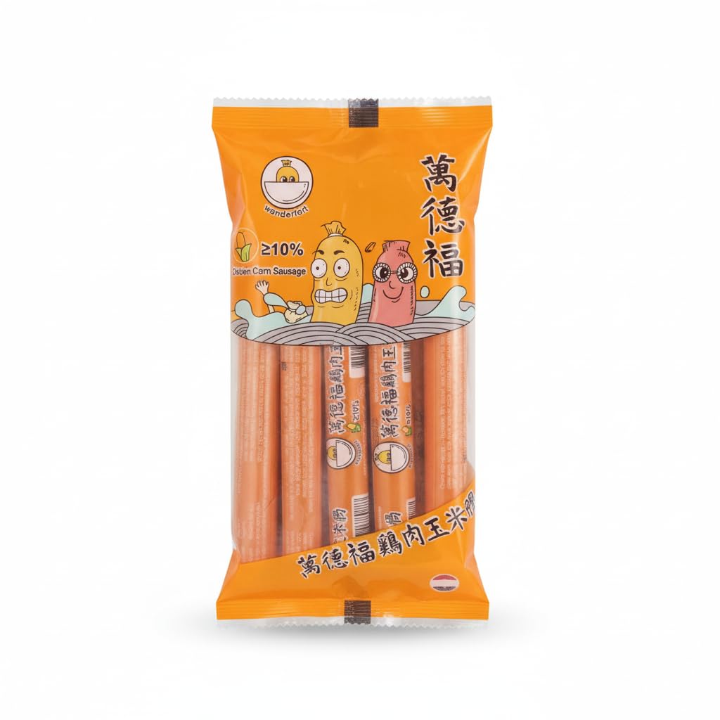 Salchichas de Pollo con Maíz Dulce - Pack Ahorro de Snacks Listos para Comer - Fuente de Proteína y Sabor Exclusivo - Formato Individual Ideal para Llevar (8 unidades aprox) - NEXU