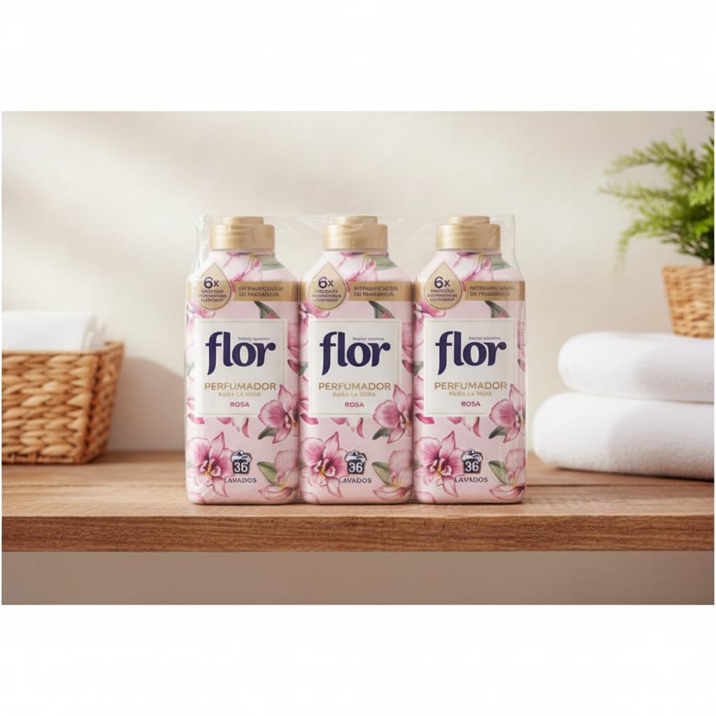 Perfumador para la Ropa Fragancia Rosa - Pack de 3 x 36 Lavados (108 Lavados en Total), Intensificador de Aroma con Perlas de Frescor, Notas de Peonía y Frutas Rojas - NEXU