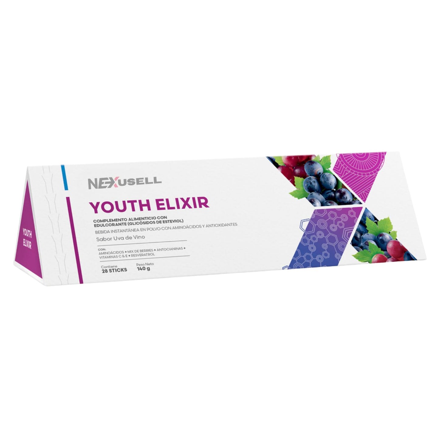 TE Youth Elixir – Bebida Antioxidante | Apoya la Vitalidad y Bienestar Celular | Caja con 28 Sobres x 5g | Bebida en Polvo Natural ¡MANTÉN UN CUERPO JOVEN POR MÁS TIEMPO!