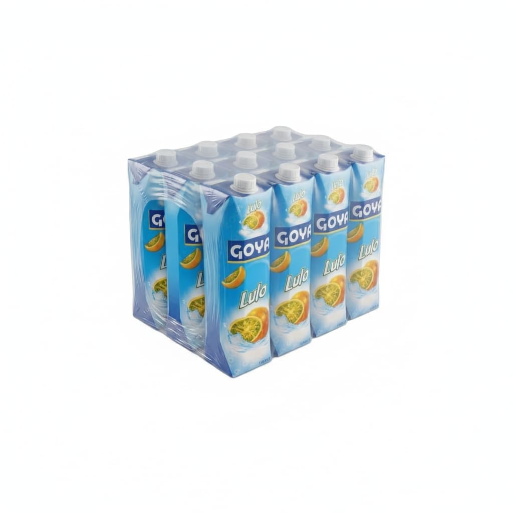 Jugo de Lulo de 1 Litro - Pack de 12 Unidades - Zumo de Fruta Exótica y Refrescante con Sabor Tropical Agridulce - Bebida Natural en Envase Tetra Pak - NEXU