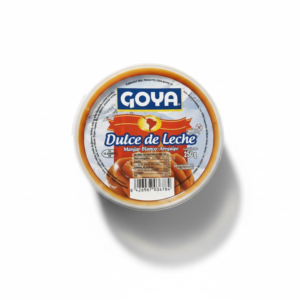 Dulce de Leche - Manjar Blanco - Arequipe, 250g - Crema de Caramelo Tradicional para Untar, Postres y Repostería - Goya - Receta Natural y Textura Cremosa - NEXU
