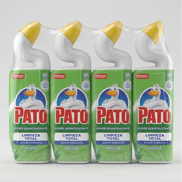 Desincrustante Limpiador de Inodoro Líquido - Pack Ahorro 4 x 750 ml (Total 3L) - Acción Eficaz contra la Cal y Manchas Difíciles - Cuello Curvo para Higiene Total - Fragancia Frescor - NEXU