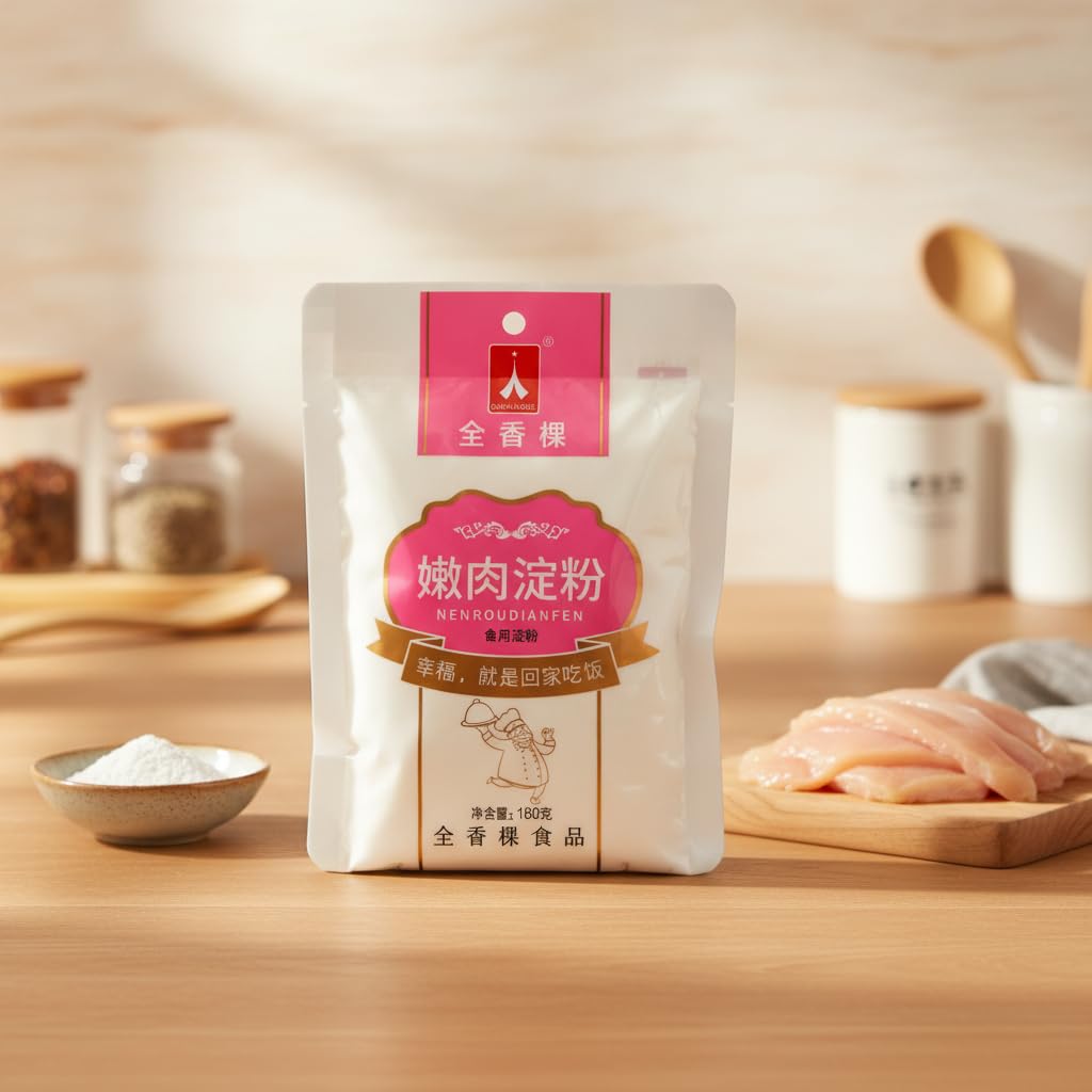 Fécula de Maíz 180g - Almidón para Ablandar Carne - Espesante Natural para Salsas y Sopas - Ideal para Cocina Asiática, Marinados y Salteados, Textura Sedosa - NEXU