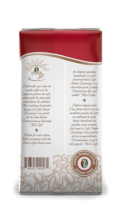 Santo Domingo Café molido café 1 lb. Bolsas de 4 paquetes 4 lbs. total