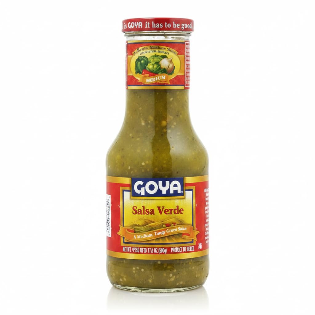 Salsa Verde Mexicana de 500g - Salsa de Tomatillo y Chile Jalapeño Tradicional para Tacos, Enchiladas y Fajitas - GOYA - Auténtico Sabor Mexicano y Textura Suave - NEXU