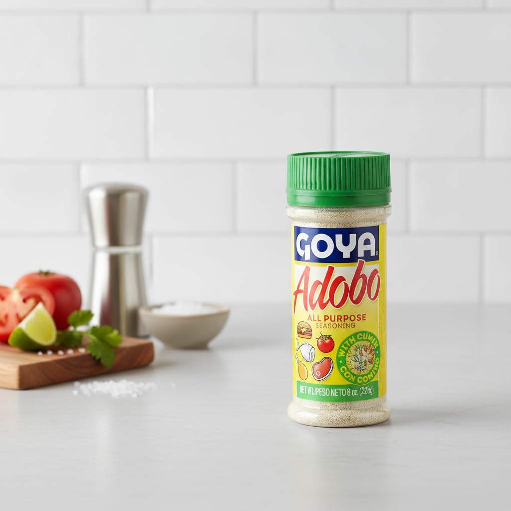 Adobo Sazonador para Todo Uso con Comino, 8 oz (226g) - Condimento Multiusos para Carnes, Pollo, Pescado y Vegetales - Sabor Latino Tradicional - NEXU