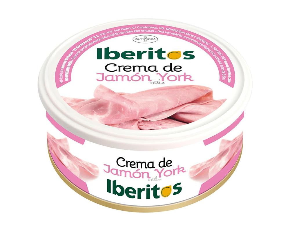Iberitos - Lata de Auténtica Crema de Jamón York | Ideal para Desayunos y Meriendas - Apto para Celiacos - Contiene 250 g