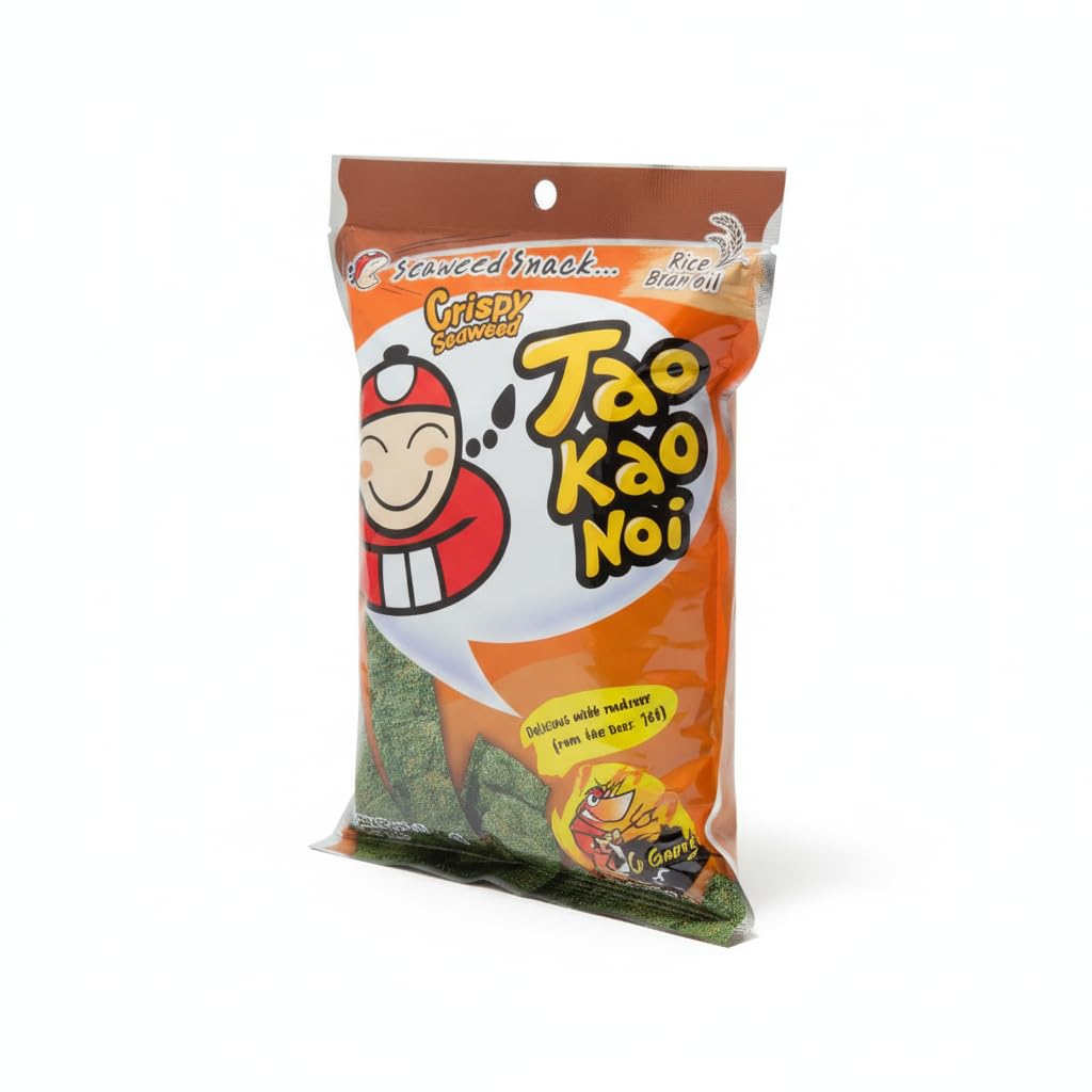 Snack de Algas Nori Crujientes Sabor Tom Yum Goong - Aperitivo Tailandés Picante con Aceite de Salvado de Arroz - Formato 32g - NEXU