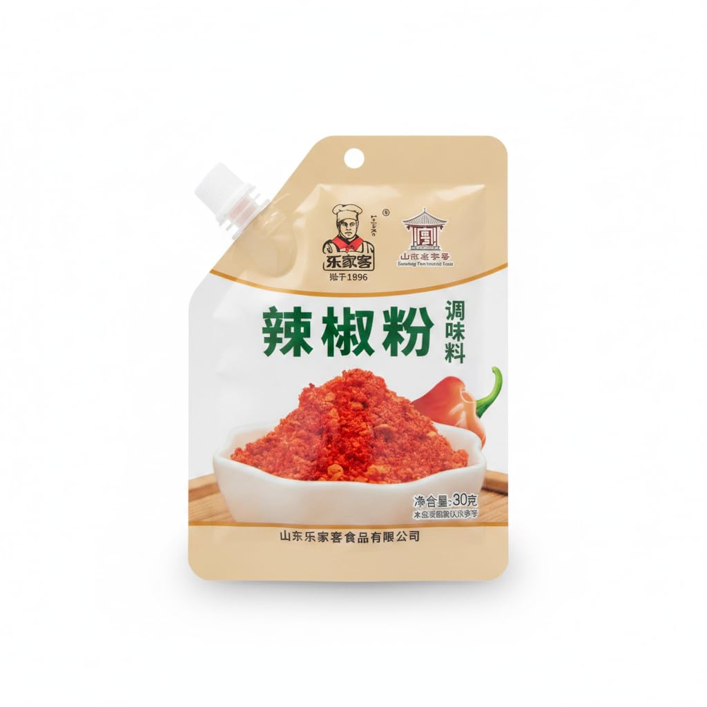 Chili en Polvo 30g - Condimento de Chile Picante Tradicional de Shandong desde 1896 - Especias para Barbacoa, Salteados y Guisos - Envase Resellable con Dosificador - Chile Rojo Auténtico - NEXU
