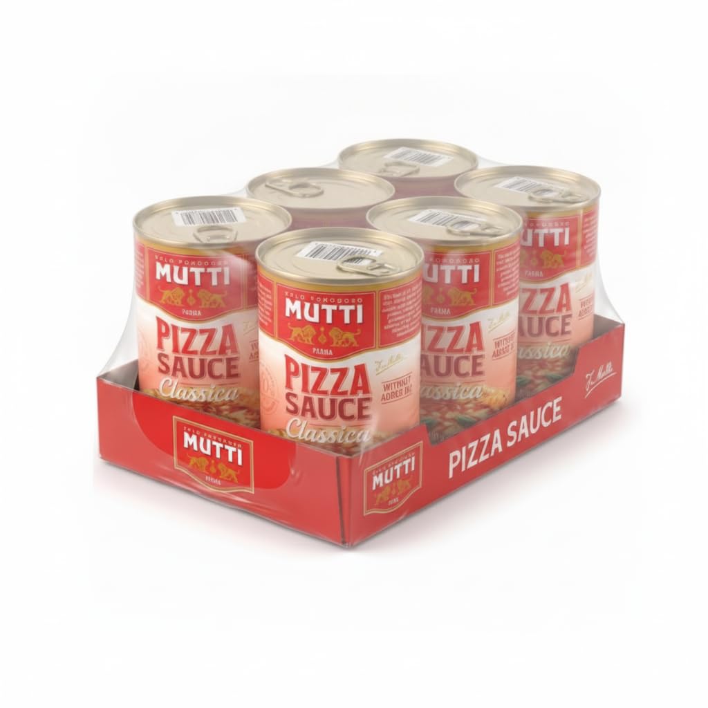 Salsa de Tomate para Pizza 100% Italiana de Parma - Pack de 6 Latas de 400g - Ingredientes Naturales - Sin Gluten - Sin Aditivos ni Conservantes - NEXU