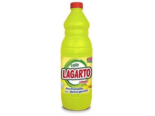 Lagarto - Lejía perfumada - detergente - Frescor limón - 1500 ml - caja de 8 botellas