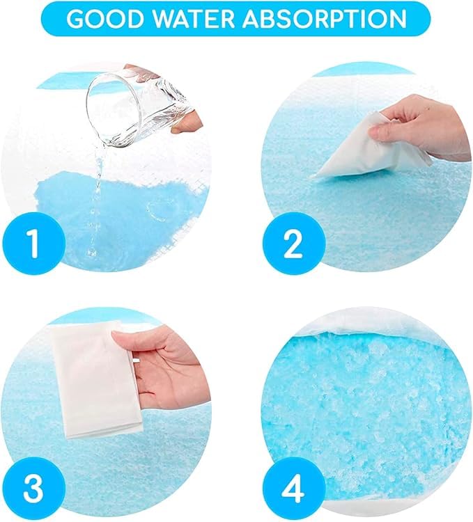 Empapadores para Perros 60x90 cm - 100 Unidades | Almohadillas de Adiestramiento Ultraabsorbentes | 5 Capas Antifugas, Secado Rápido | Ideal para Cachorros y Perros Mayores (L)