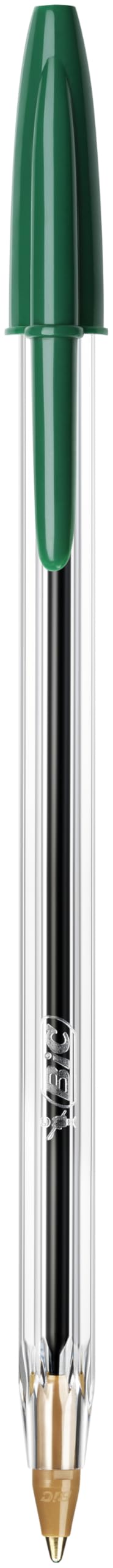 BIC 8373629 Cristal Original - Caja de 50 unidades, bolígrafos punta media 1.0 mm, color verde
