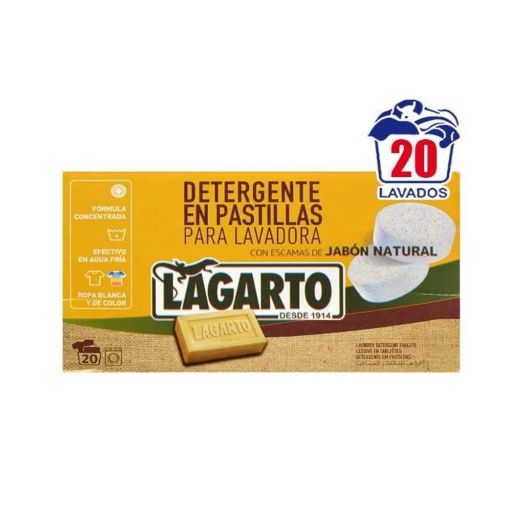Lagarto Matic detergente pastillas, 1 Pack x 20 unidades
