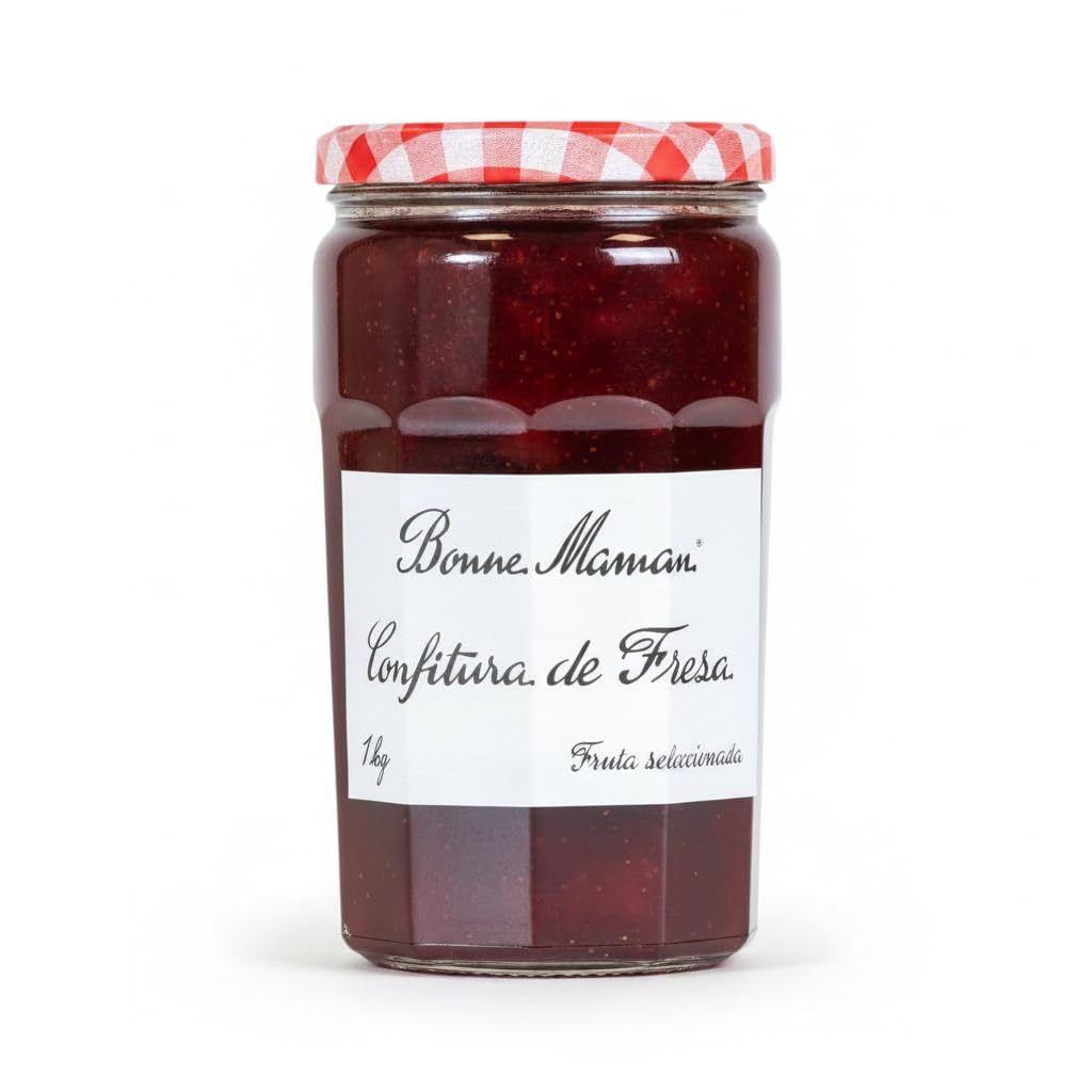 Confitura Extra de Fresa - Mermelada Tradicional con Fruta Seleccionada y Azúcar Moreno de Caña - Formato Ahorro Familiar 1 kg - NEXU