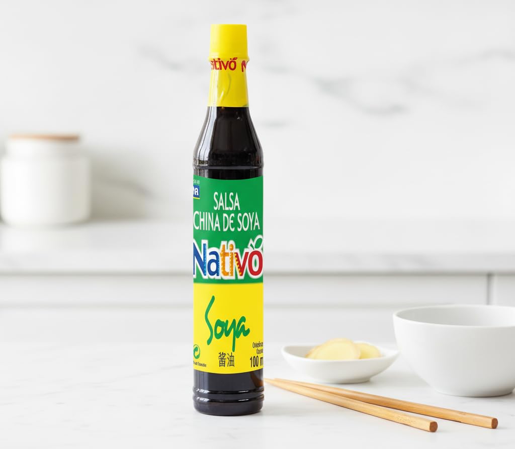 Salsa de Soya China 100 ml - Condimento Tradicional para Sazonar Carnes, Pescados y Verduras - Receta Ancestral con Nutrientes Esenciales - Nativo - NEXU