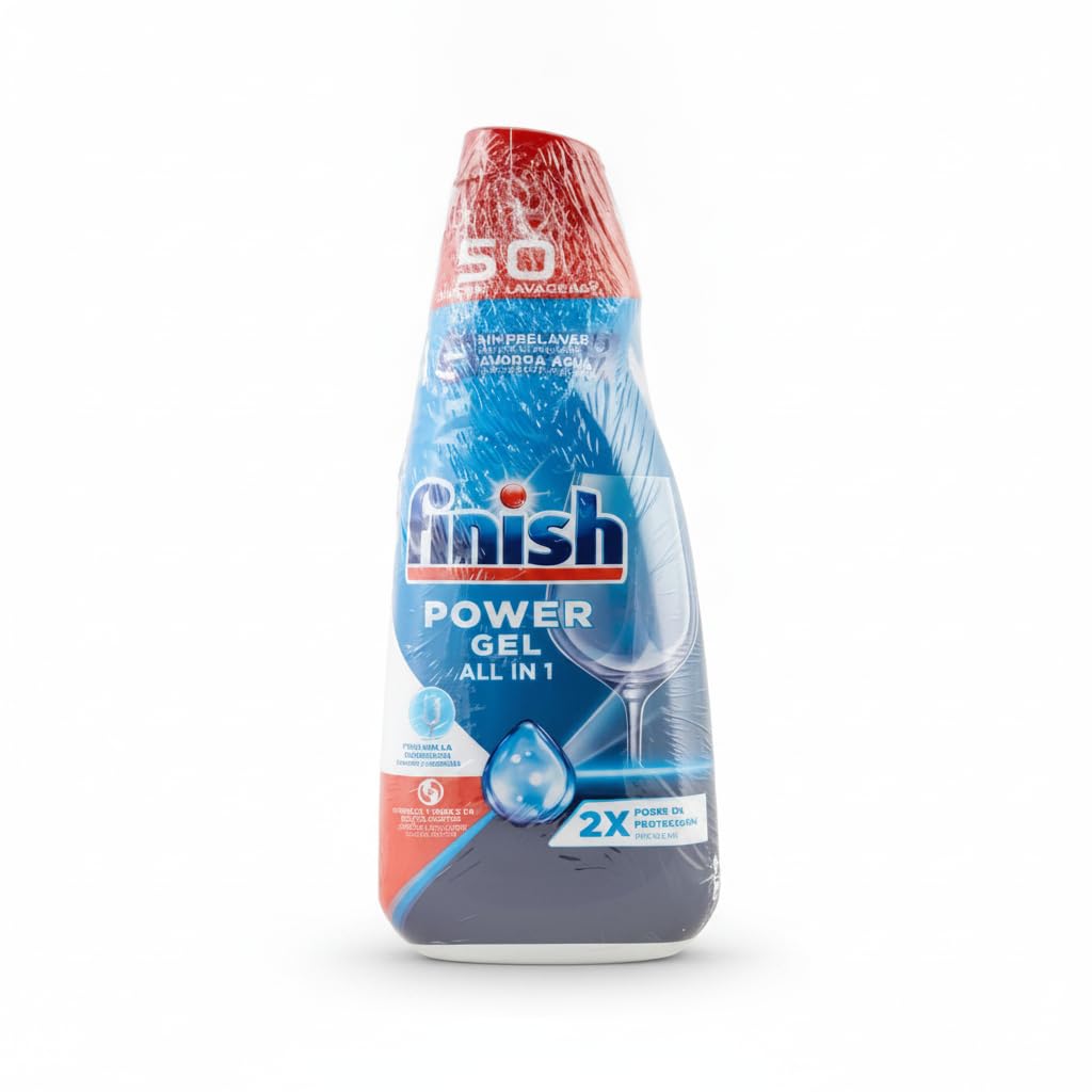 Power Gel All in 1 Detergente Lavavajillas - Pack de 4 (200 Lavados) - Limpieza Profunda y Brillo, Protección de Cristal y Vajilla - 4 x 1 Litro - NEXU