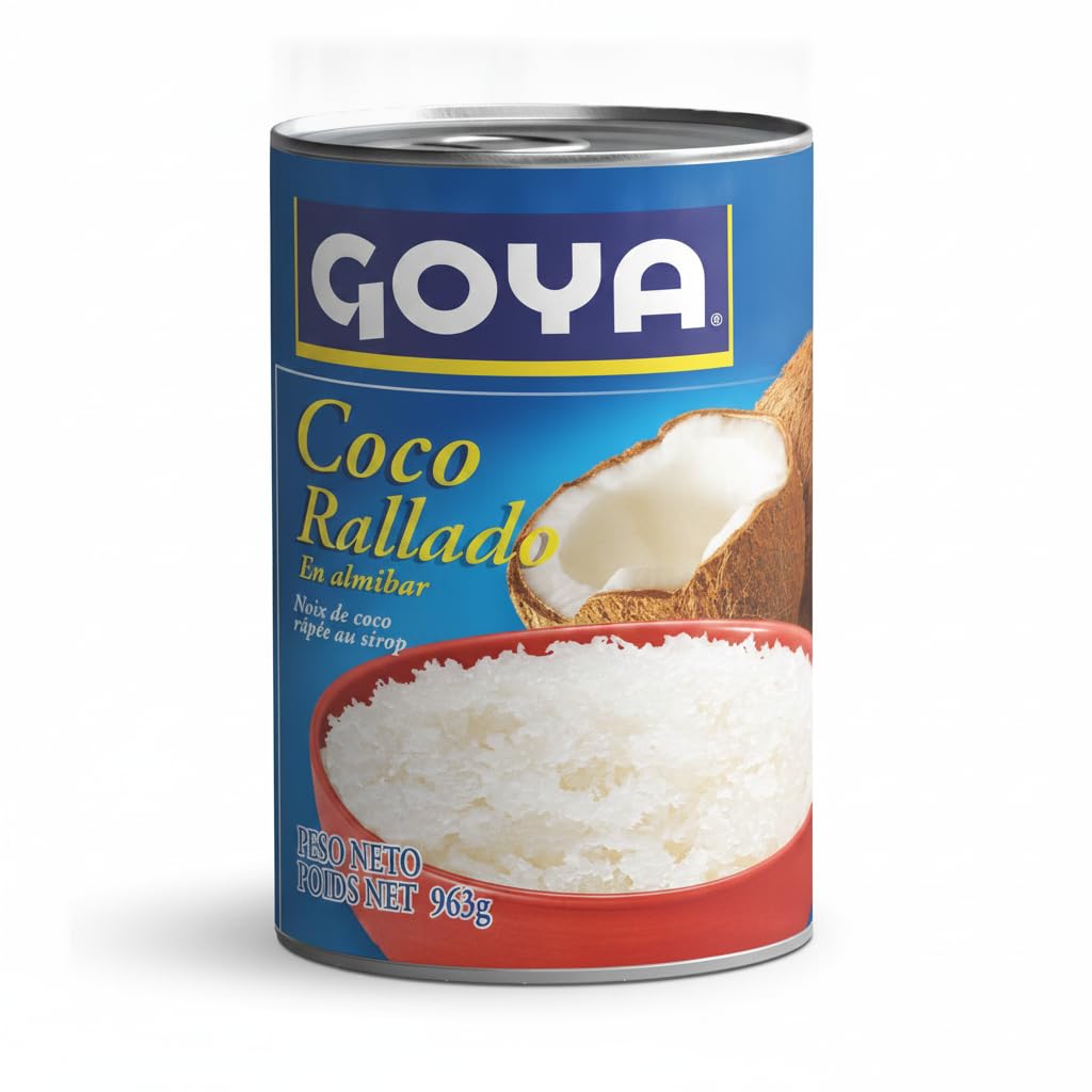 Coco Rallado en Almíbar para Repostería y Postres - Formato Familiar 963g - Textura Jugosa y Dulce - Coco Rallado de Selección Superior para Cocina Profesional y Doméstica - NEXU