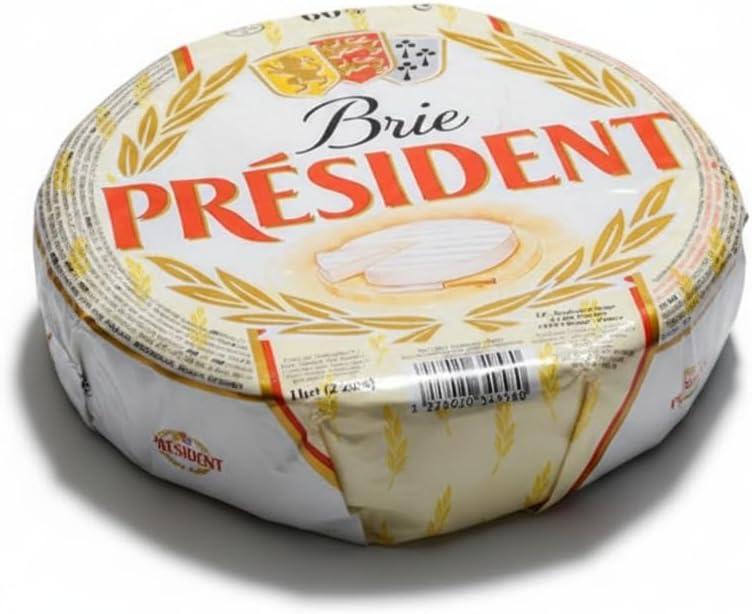 Queso Brie 1kg - Queso Francés de Nivel Superior con Textura Cremosa y Fundente - Formato Ahorro Ideal para Tablas de Quesos y Eventos - Président - 60% Materia Grasa - NEXU
