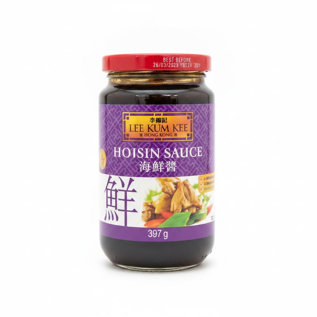 Salsa Hoisin Original 397g - Salsa China Auténtica para Pato Pekín, Marinados, Salteados y Barbacoa - Sabor Dulce y Salado Tradicional Estilo Hong Kong - Tarro de Vidrio - NEXU