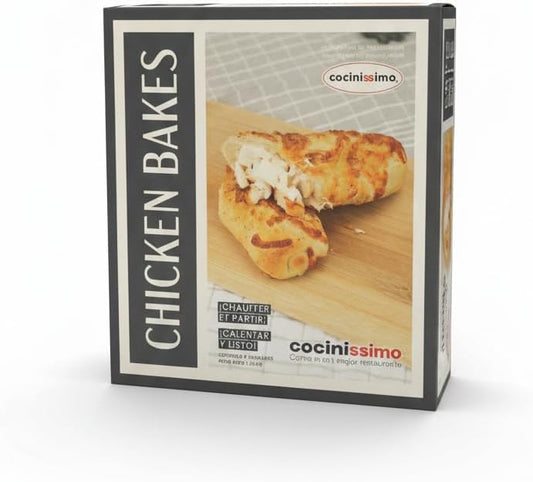 Cocinissimo Chicken Bakes - Pack 6 Enrollados de Pollo con Salsa César, Queso Mozzarella y Bacon Ahumado (1,35 kg) - Comida Preparada, Calentar y Listo - Envío Refrigerado con Cadena de Frío