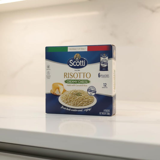 Risotto de Queso Cremoso con Arroz Carnaroli Italiano - Pack Ahorro de 6 Bolsas de 210g c/u total 1260 gr - Riso Scotti - Sin Gluten y Sin Conservantes - Listo en 12 Minutos - NEXU