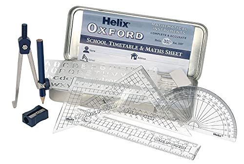 Helix Oxford 899784 - Juego Completo de papelería para el Regreso a Clases, Color Azul Oxford