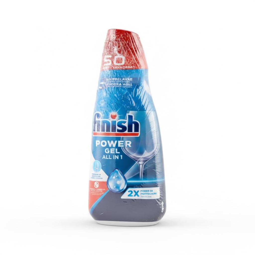 Power Gel All in 1 Detergente Lavavajillas - Pack de 4 (200 Lavados) - Limpieza Profunda y Brillo, Protección de Cristal y Vajilla - 4 x 1 Litro - NEXU