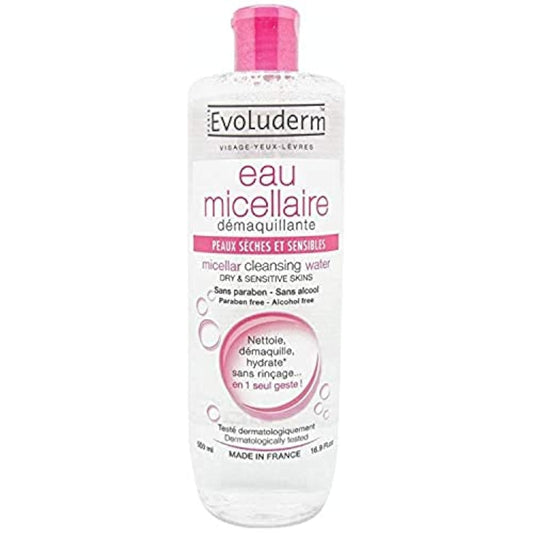 Evoluderm Agua Micelar 500ML  P/Seca-Sens.