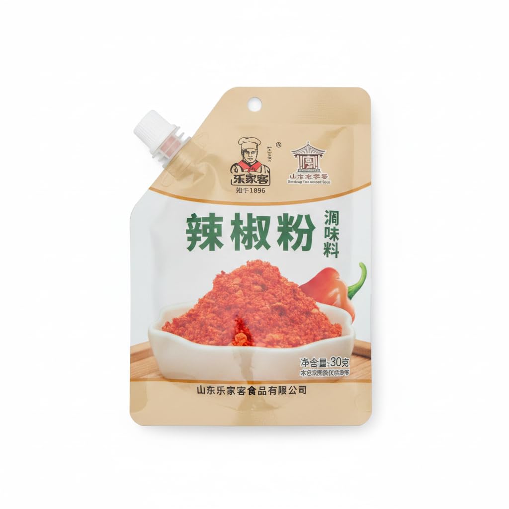 Chili en Polvo 30g - Condimento de Chile Picante Tradicional de Shandong desde 1896 - Especias para Barbacoa, Salteados y Guisos - Envase Resellable con Dosificador - Chile Rojo Auténtico - NEXU