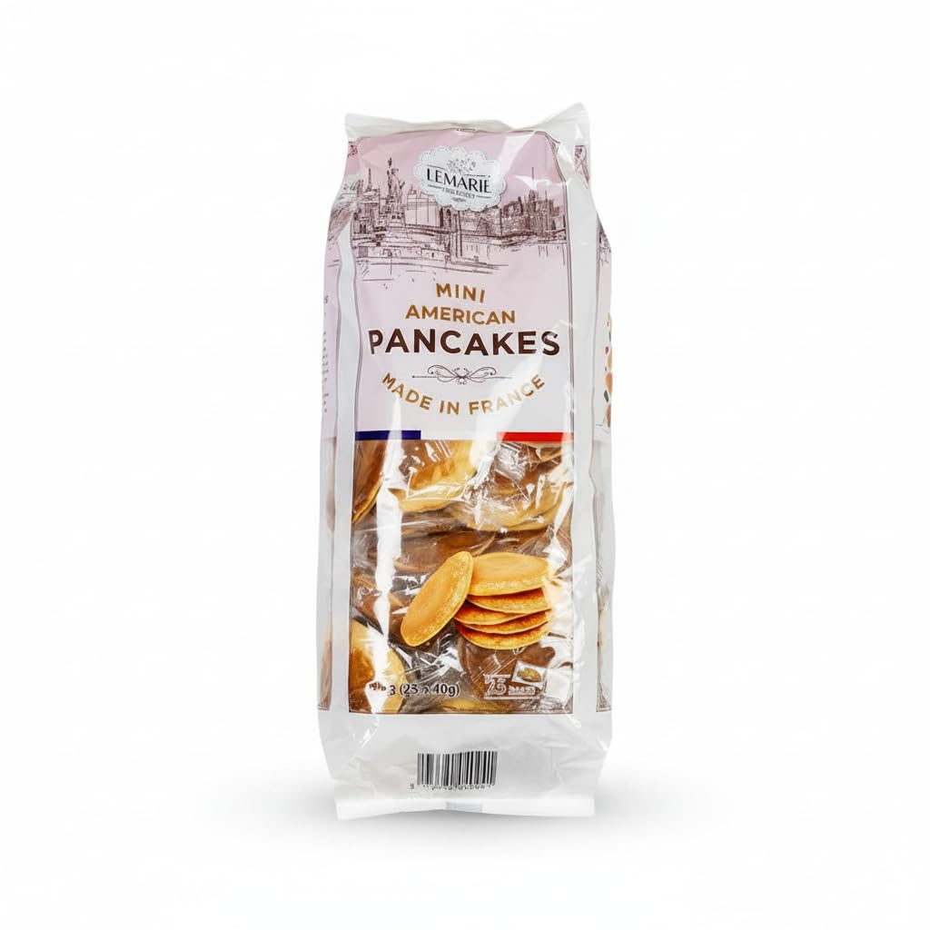 Mini Pancakes - 25 Bolsitas Individuales de 2uds de 40g (Total 1 kg) - Tortitas Estilo Americano para Desayuno y Merienda - Lemarié - Pack Familiar 50 Mini Tortitas - NEXU