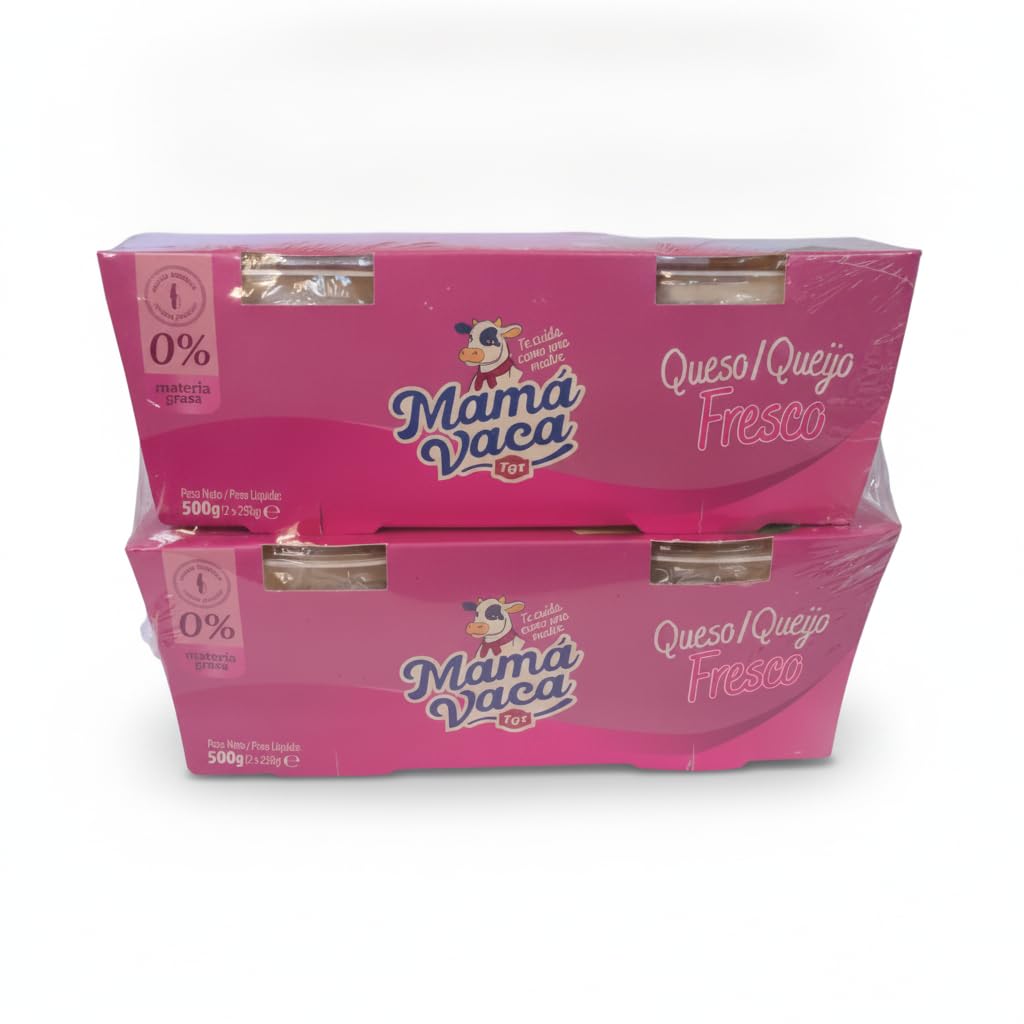 Queso Fresco 0% Materia Grasa - Pack de 2 x 250g (500g Total) - Alto en Proteínas y Calcio - Elaborado con Leche de Origen España - NEXU