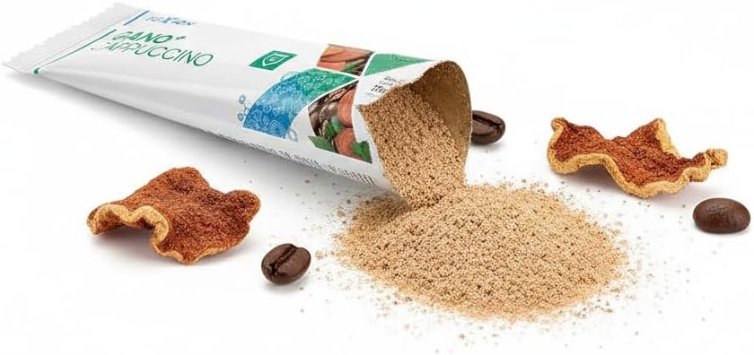 FUXION - GANO+ Cappuccino con Ganoderma Lucidum | Café Soluble Antioxidante | Bebida Cremosa con Micronutrientes para Defensas | Bienestar Diario | Fácil Preparación | 1 CAJA CON 28 STICK