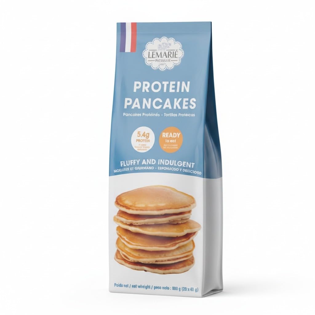 Tortitas Proteicas Pack Familiar 800g (20 Unidades) - Pancakes Proteicos Listos para Comer, Desayuno Energético y Merienda -Textura Esponjosa - NEXU