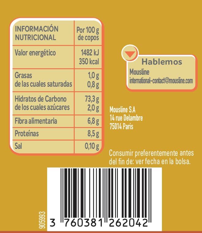 Mousline - Puré de Patatas en Copos Instantáneo - Ingredientes de Primera Calidad - Preparación Fácil y Rápida - Ideal para Recetas Elaboradas - Pack de 2 kg