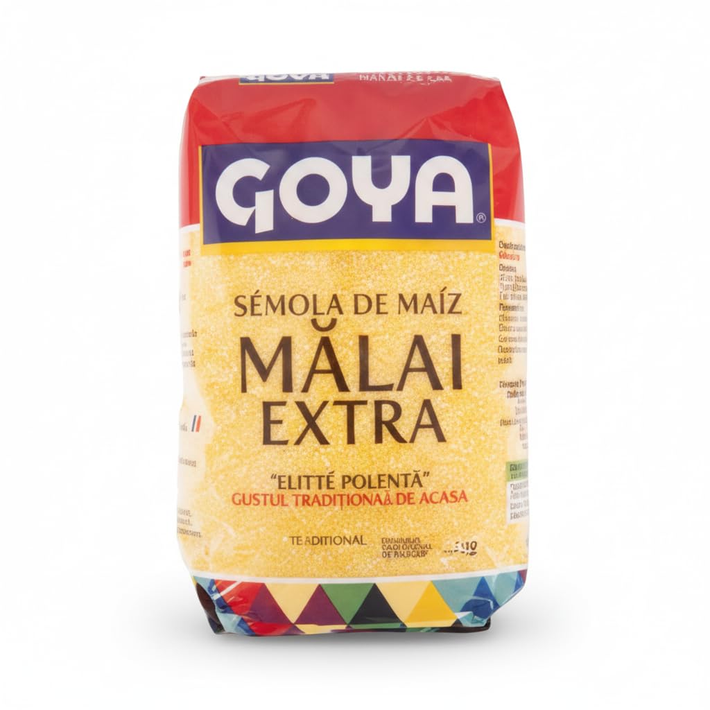 Harina/Sémola de Maíz Mălai Extra - Pack de 10 Unidades - Harina de Maíz Amarillo para Polenta Tradicional - Goya - Rica en Calcio y Nutritiva - Ahorro Familiar - NEXU