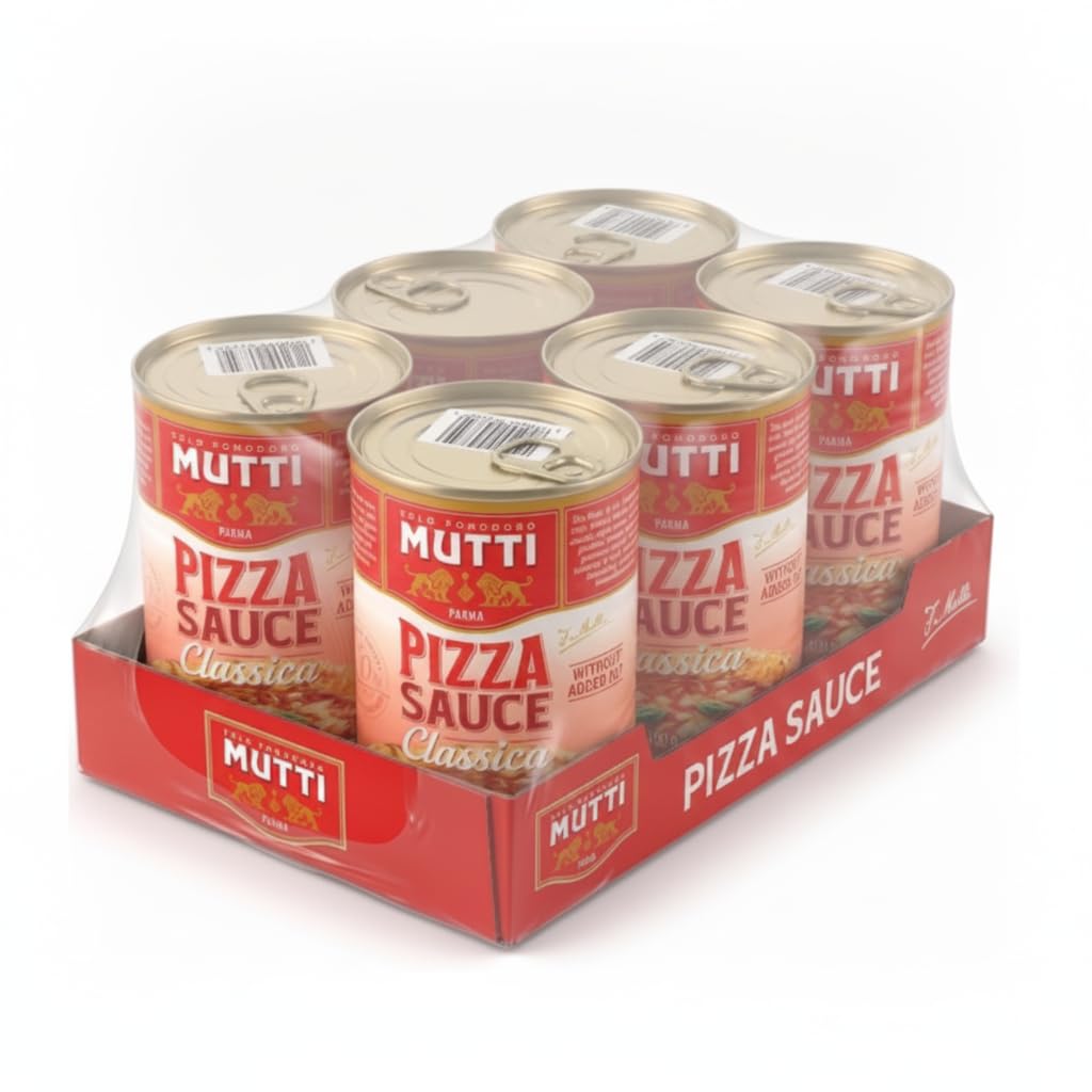 Salsa de Tomate para Pizza 100% Italiana de Parma - Pack de 6 Latas de 400g - Ingredientes Naturales - Sin Gluten - Sin Aditivos ni Conservantes - NEXU