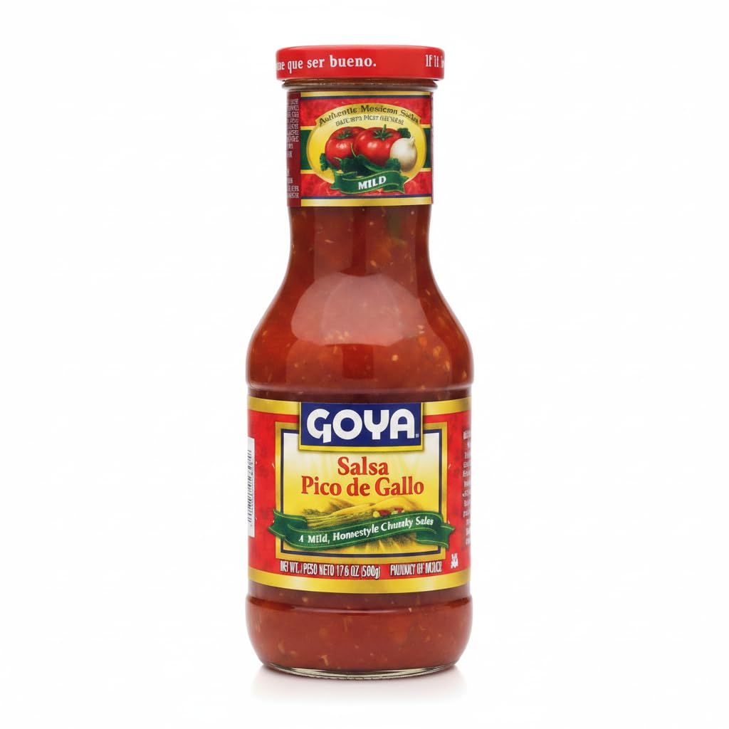 Salsa Pico de Gallo Suave - Auténtica Salsa Mexicana con Vegetales Frescos y Textura Troceada - Ideal para Tacos, Fajitas, Burritos y Nachos - Goya - Tarro 500g - NEXU