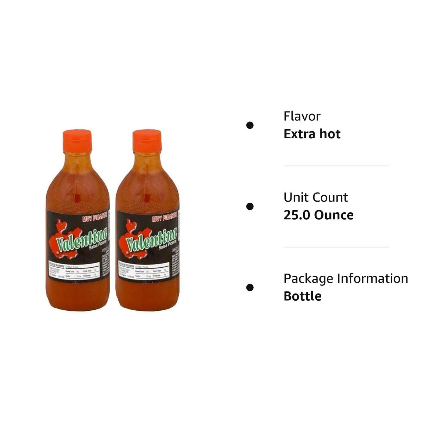 Valentina Pack 2x370 ml Salsa Mexicana Extra Picante en Caja de Cartón.