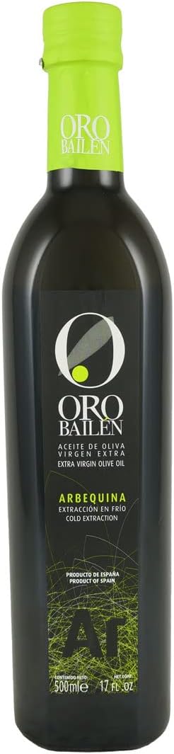 Aceite de Oliva Virgen Extra | Aceite Oro Bailén | Oro Bailén | Reserva Familiar | Aceite Variedad Arbequina | Botella 500 Ml | Aceite Gourmet