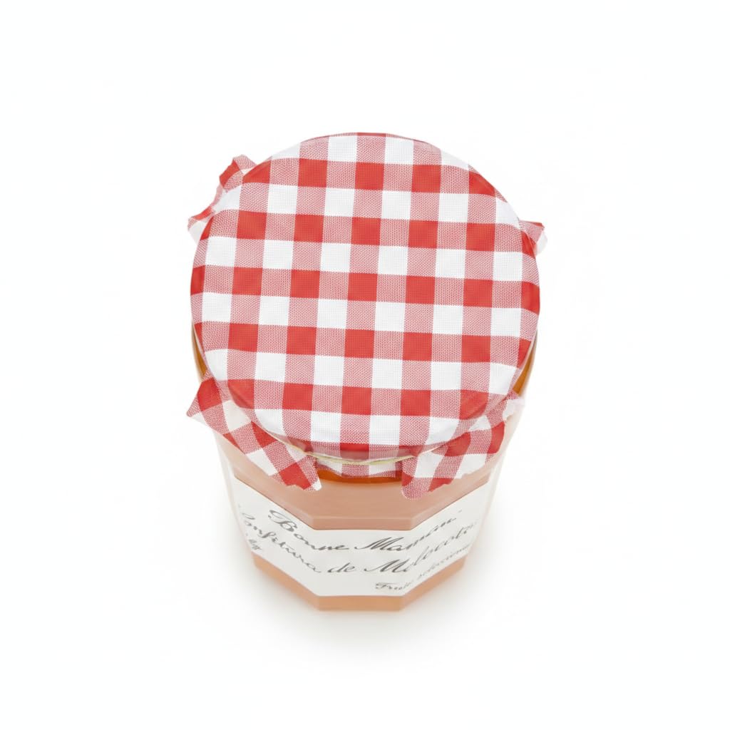 Confitura de Melocotón 1kg - Receta Tradicional con Ingredientes Naturales - Sin Colorantes ni Conservantes - Formato Familiar en Tarro de Cristal - NEXU